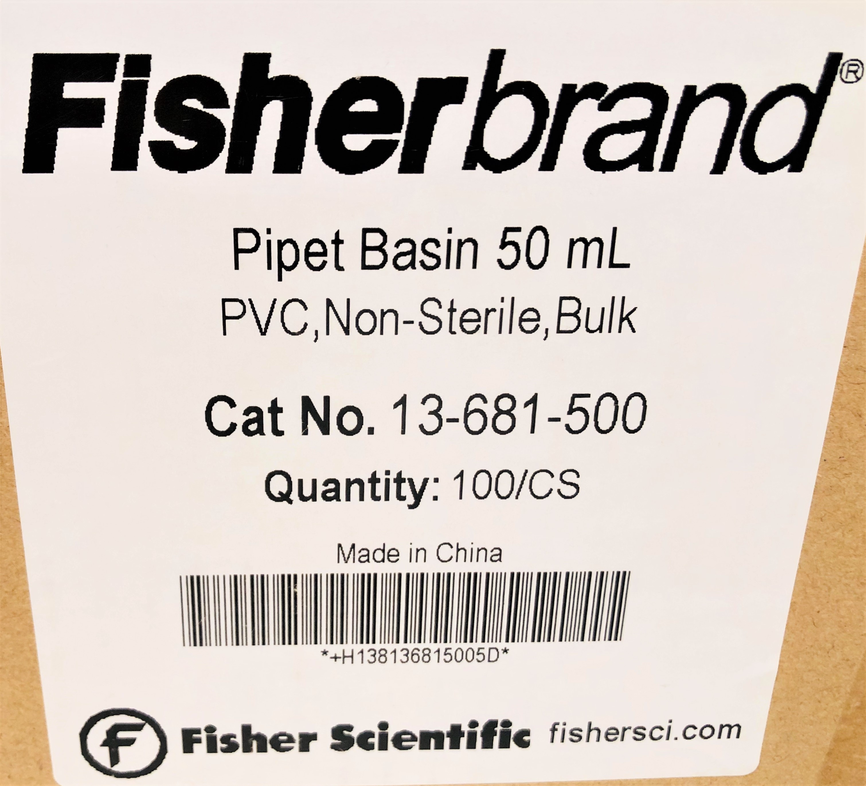 New Open Box Fisherbrand 13-681-500 Pipette Basin - 50mL (Box of 100)