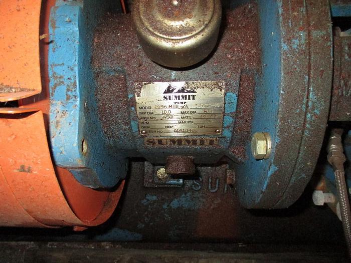 Used SUMMIT 2196 MTO 1.5 X 3 X 10 30 HP SS PUMP