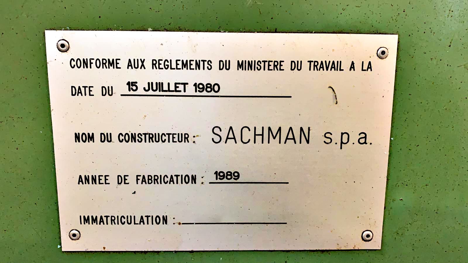 Used Sachman - 1989