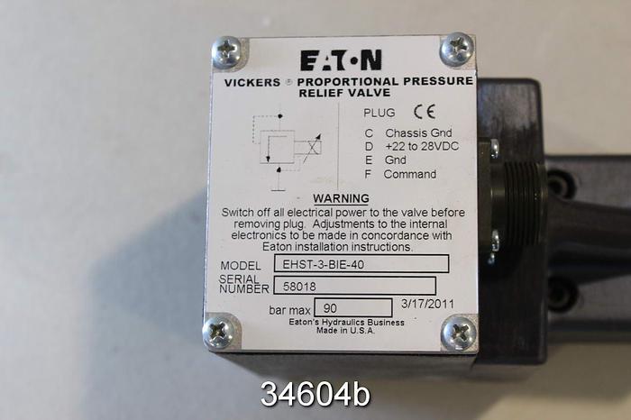 Used Vickers EHST-3-40 Proportional Pressure Control Valve #34604