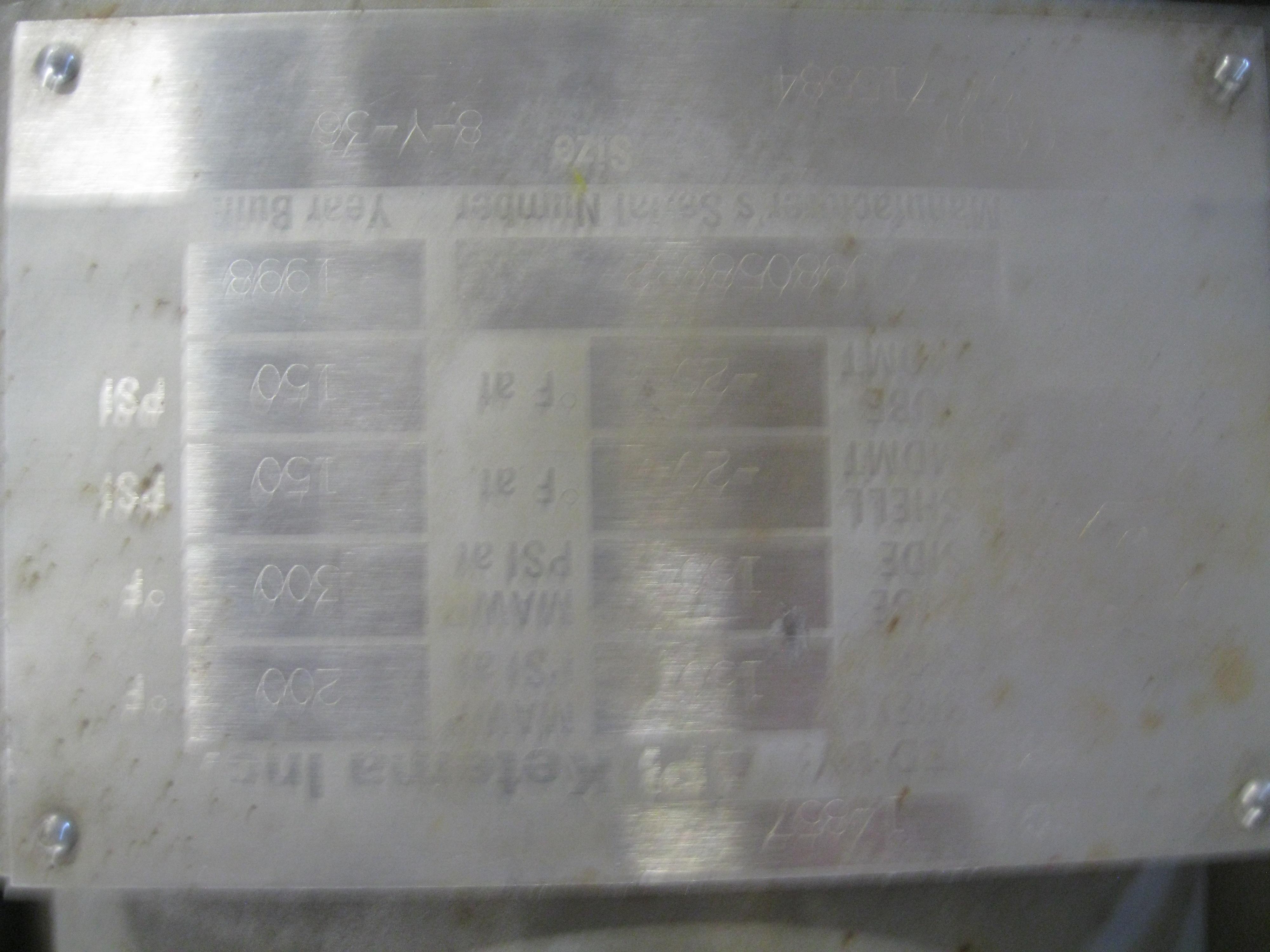 Usado API KETEMA TUBE & SHELL HEAT EXCHANGER