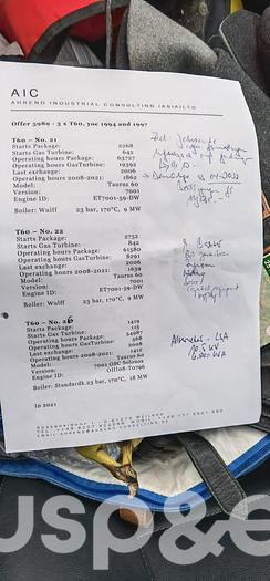 Used 5.2 MW 1997 Used Solar Taurus T60 T7001 Natural Gas Turbine