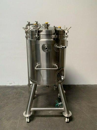 Used LEE 200 Liter Stainless Steel Jacketed Reactor 50 PSI no mixer