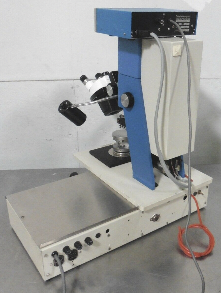 Used Mech-El 907 45° Feed Ultrasonic Wedge Wire Bonder w/ Heated Workholder