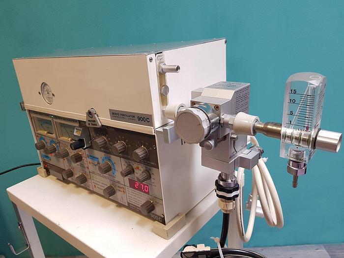 Gebraucht Siemens Elema AB Servo Ventilator 900 C Beatmungsgerät auf Trolley