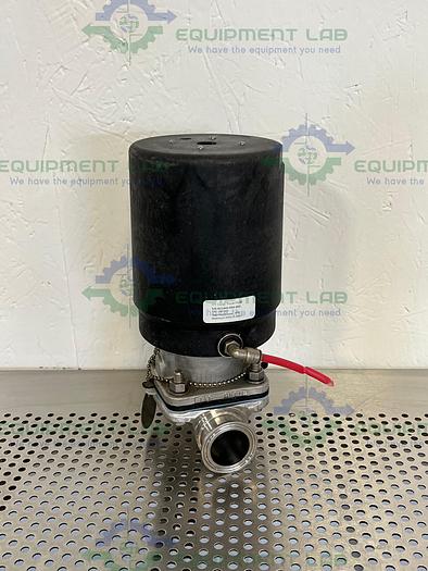 Used ITT Pure-Flo  AP1509  Stainless Steel Diaphragm Valve w/ 1 1/2" Sanitary Fit
