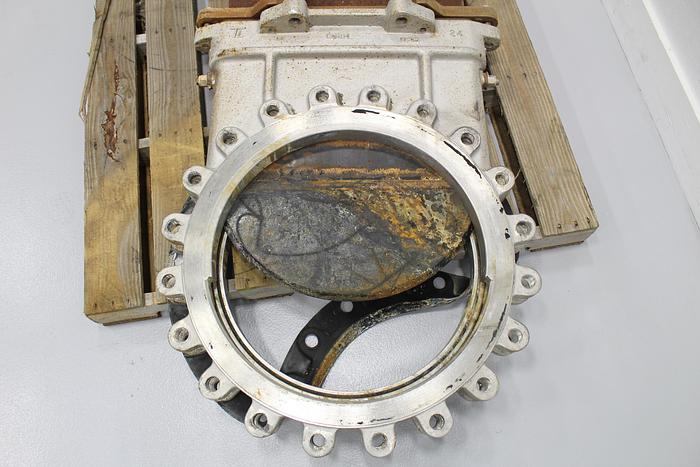 Used True Line 24" Hand Operated Knife Gate Valve #43817
