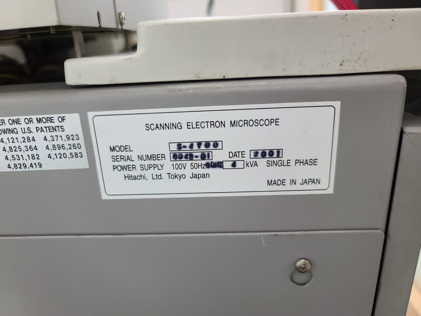 Used 2001 Hitachi S-4700 II SEM