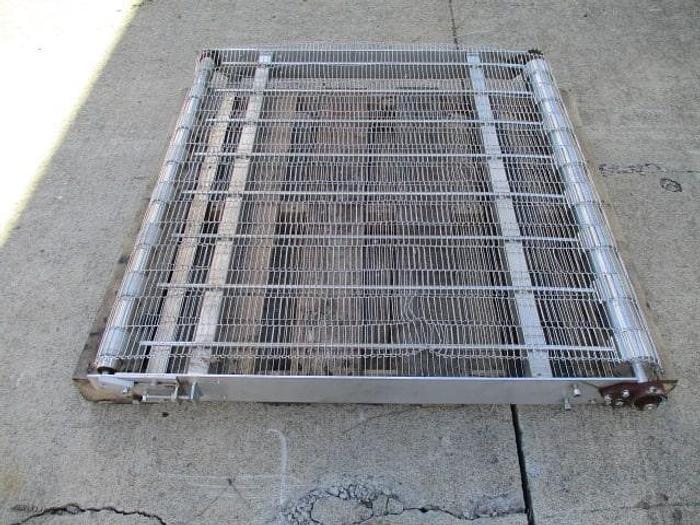 Used Conveyor Section; Wire Belt; 42"Wx42"L