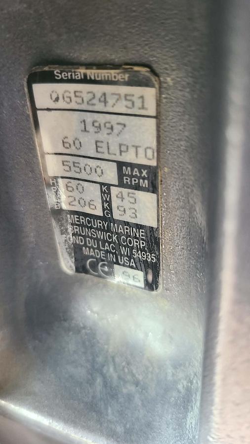 Used 1997 Mercury 60ELPTO