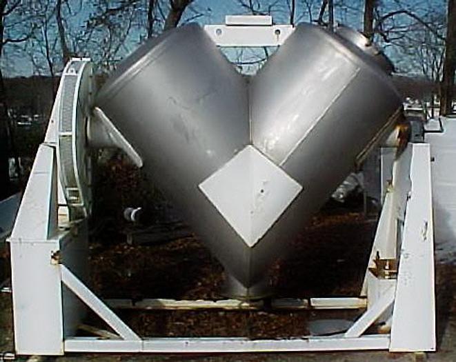 Used Mixer, V-Type, 75 CF, S/ST, PK, 7.5 HP, (2) #D740698