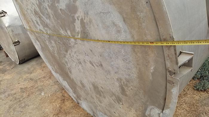 Used Tank, 8,600 Gallon, S/st, Storage Tank, 94" x 24' high #S744776