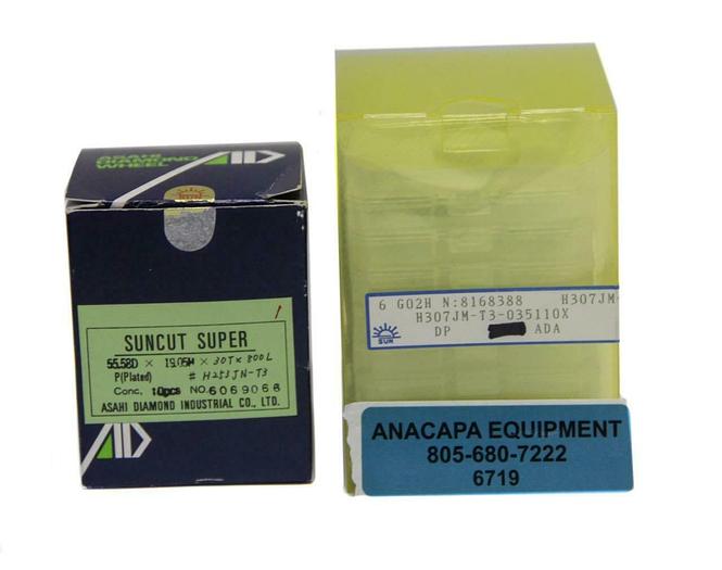 Asahi Diamond Dicing Saw Blade H253JN-T3 & H307JM-T3-035110X Lot of 19 (6719)W