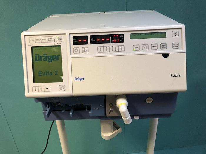 Used Dräger Evita2  Beatmungsgerät Ventilator auf Fahrwagen