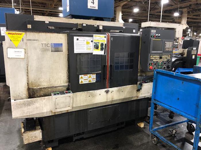 Used 2010 HWACHEON TTC-8 TWIN SPINDLE/TWIM TURRET CNC LATHE
