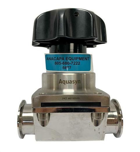 Used Aquasyn Sanitary 2.5&#034; 316L Two-Way Diaphragm Valve (6677)W