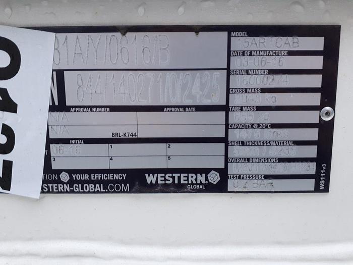 2016 WESTERN GLOBAL ABBI BLUE 15ARTCAB