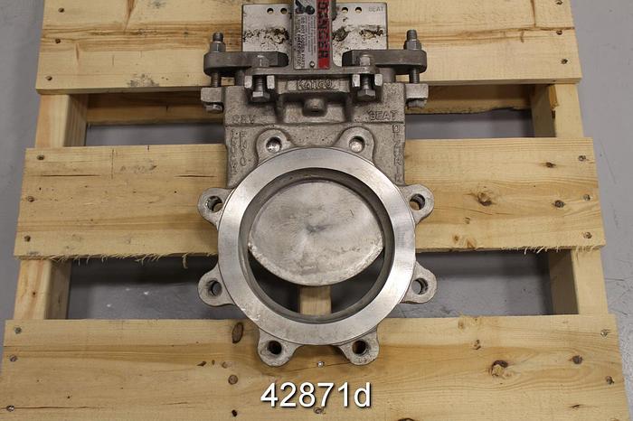 Used Dezurik 6" KGC-ES Style Hand Operated Knife Gate Valve #42871