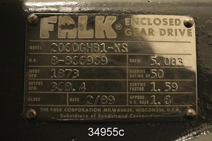 Refurbished Falk 2060GHB-KS Enclosed Gear Drive, 5.083/1 Ratio #34955