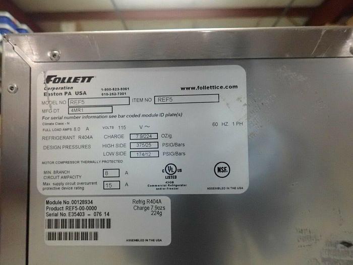Used Follett Model REF5 REF Series Under Counter Medical Refrigerator