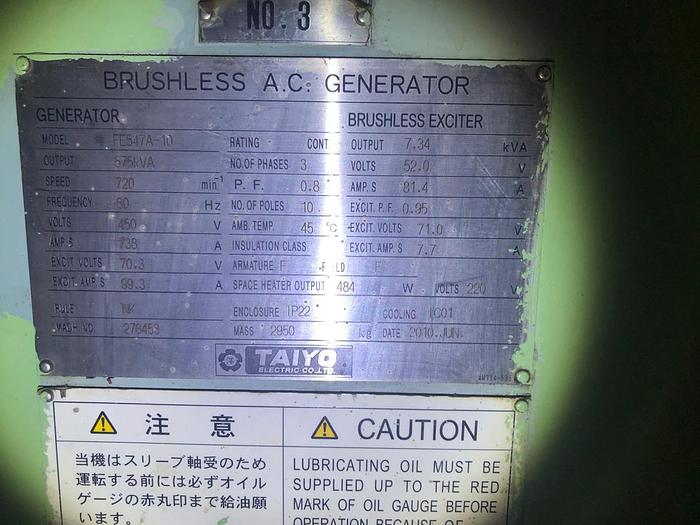 Used Yanmar 6EY18L marine generator sets in good condition