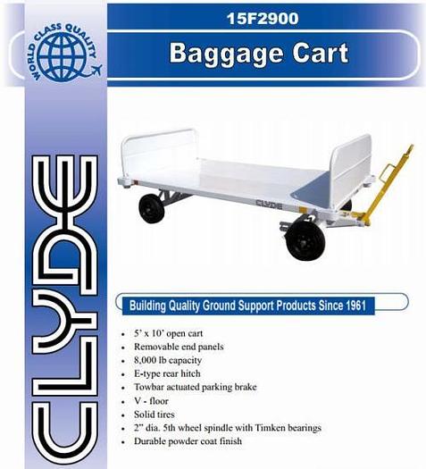Used Clyde Open Baggage Cart - New.