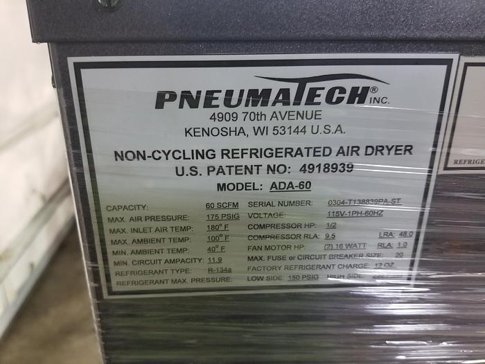 Used Pneumatech ADA-60 Refrigerated Air Dryer