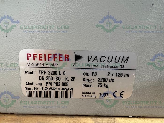 Used Pfeiffer  TPH-2200-U-C Turbomolecular Pump, Bottom Flange DN 250 ISO-K