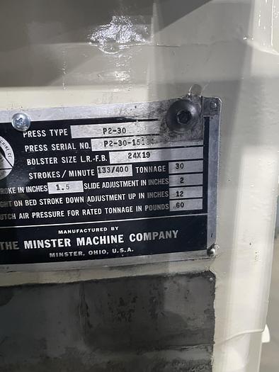 Used Minster P2-30-24