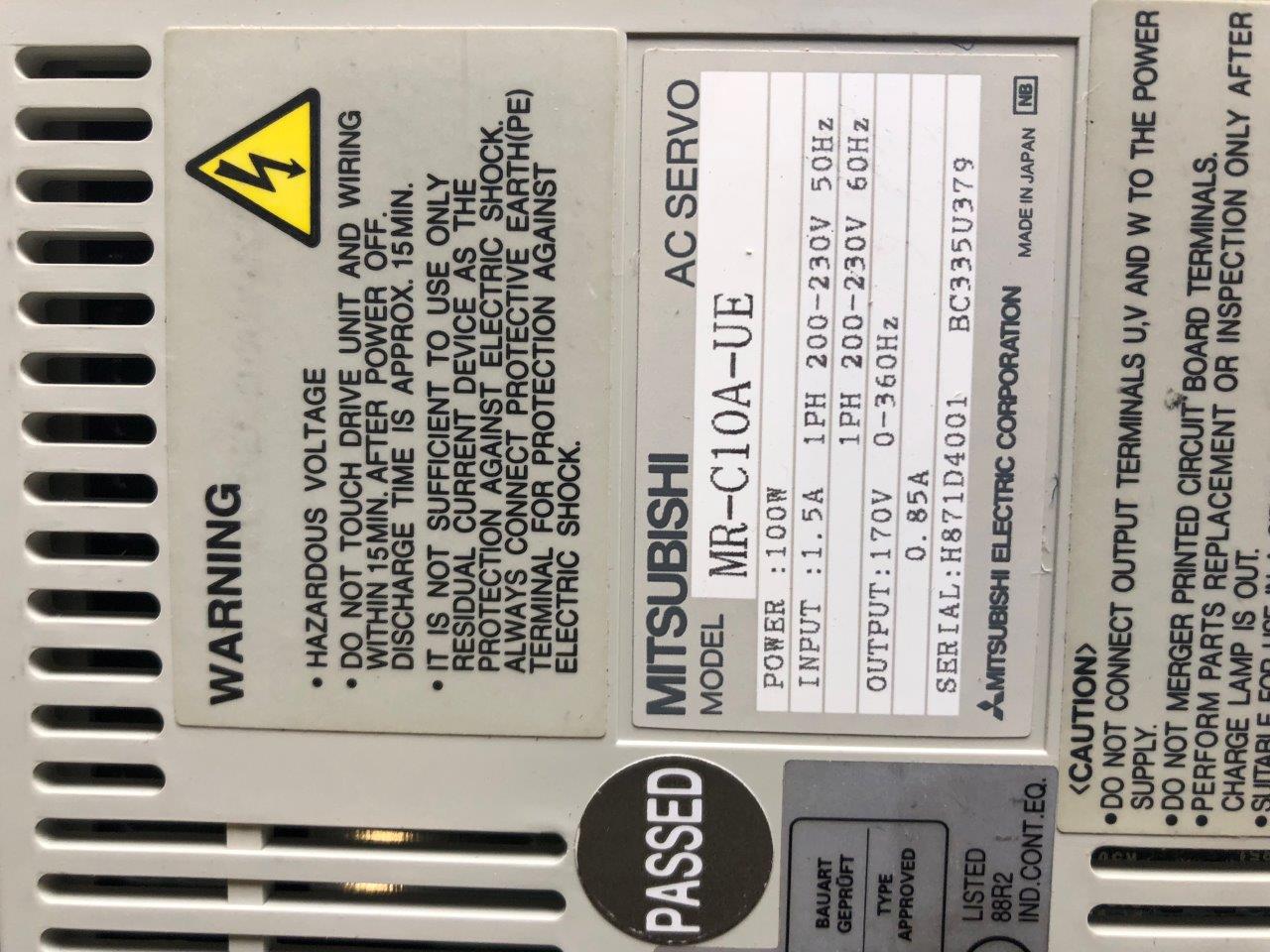 Mitsubishi MR-C10A-UE Melservo AC Servo Drive - New in Box