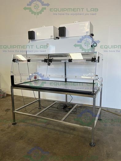 Used Flow Sciences CQ12321-03 6 Ft Custom Vented Balance Safety Enclosure w/ Stand