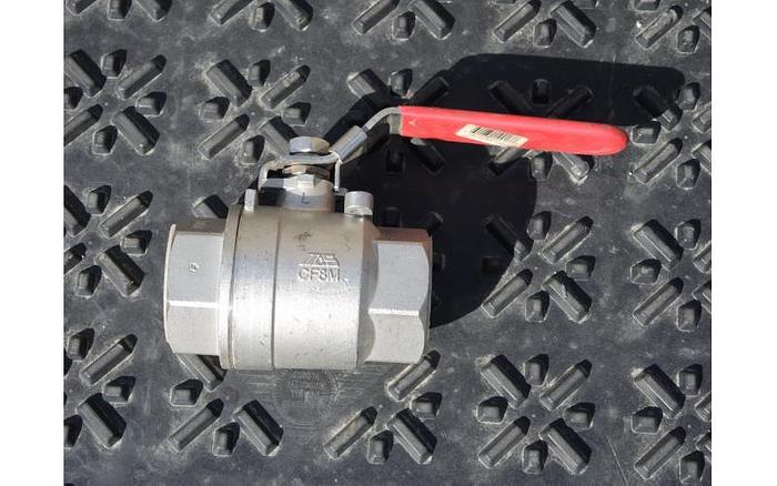 Used USED BALL VALVE, SIZE: 1.5", CAST STAINLESS STEEL