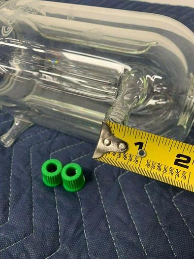 Used Chemglass GL-14 1000mL Jacketed Bench-top Reaction Vessel w/ 5.5" Sanitary Fit