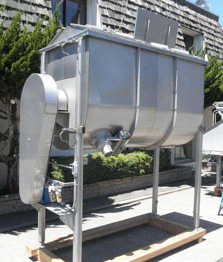 Used Mixer, Ribbon, 100 CF, S/st, No Motor,Mixer, Ribbon, 100 CF, S/st, No Motor, #S741826