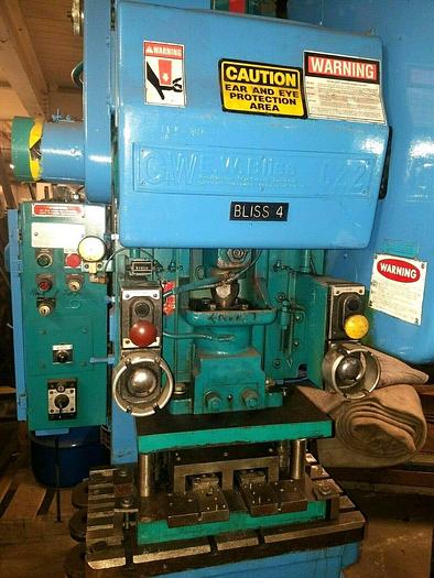 Used Bliss Stamping Punch Press OBI 22 Ton Air Clutch Air Brake NICE! WATCH VIDEO!!