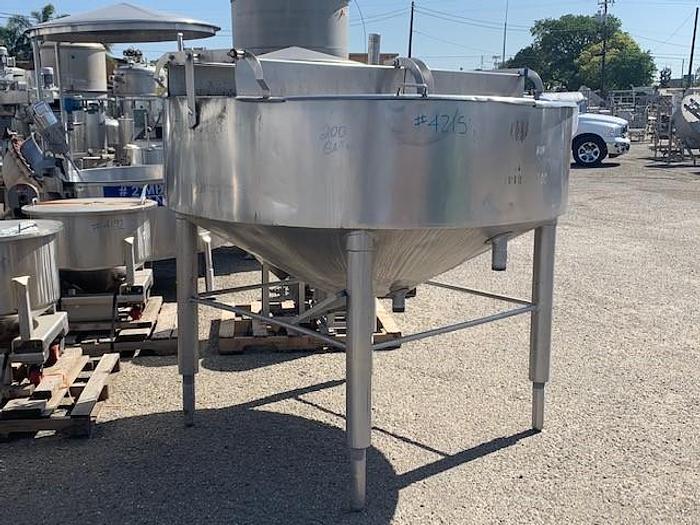 Used Chester Jensen 200 Gallon Stainless Steel Conical Bottom Kettle M70N200
