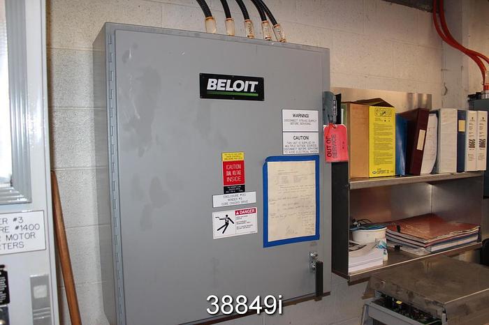 Used Beloit SFM Slitter Rewinder, 7500 Fpm, 90" Max Unwind Diameter, 60" Rewind #38849