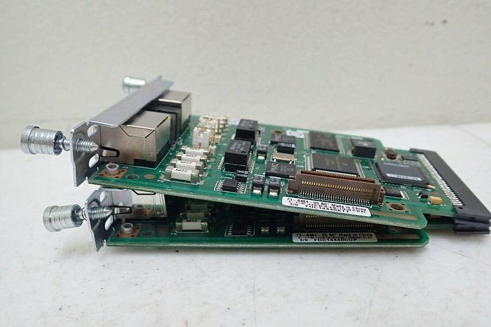 Used Lot of 2 Cisco CTRLR T1/E1 2-Port WAN Interface Cards