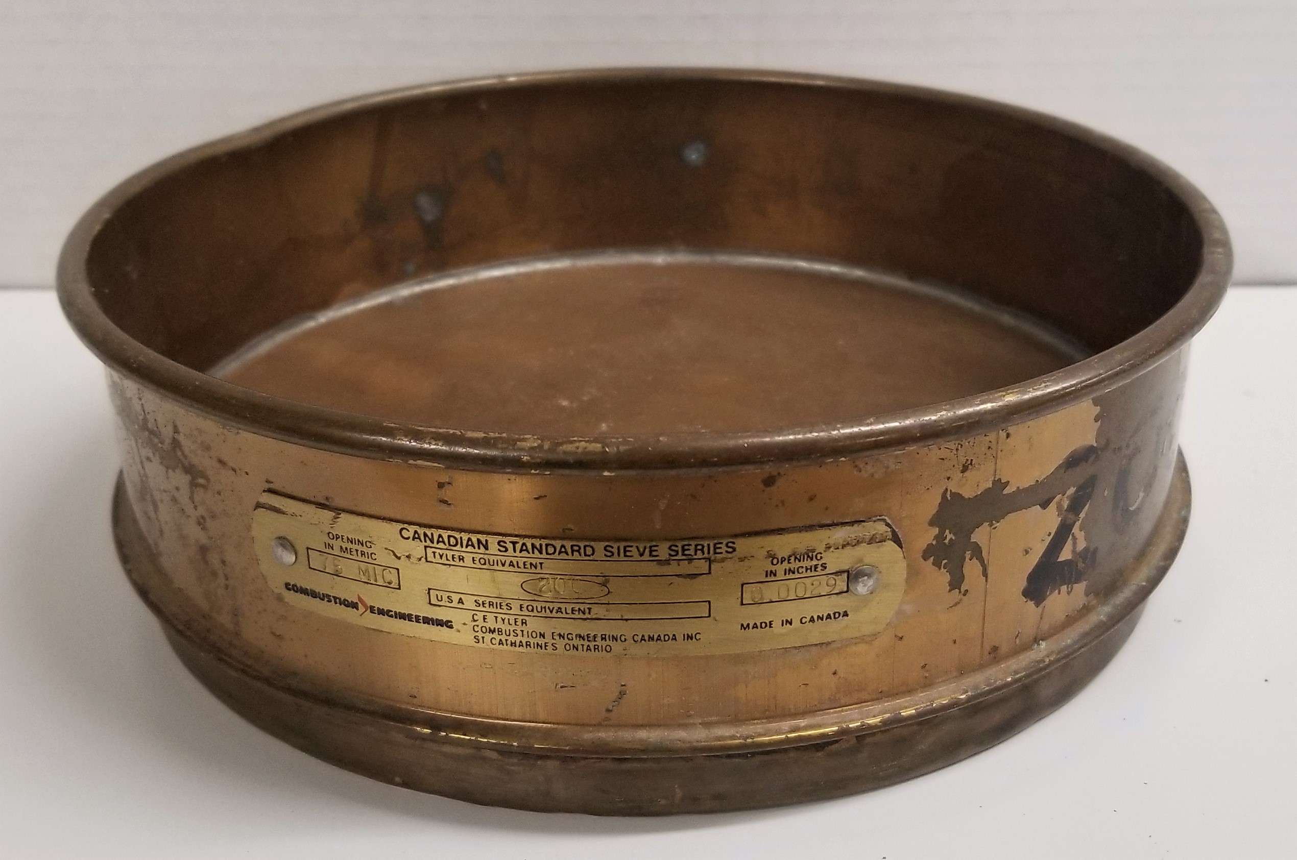Used Tyler #200 Brass 8" Sieve