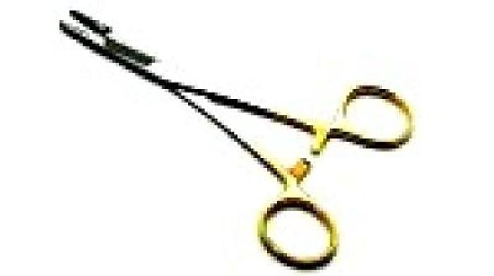 Used Holder Suture Needle and Scissor Tungsten Carbide Olsen Hegar 140mm (5-1/2in)