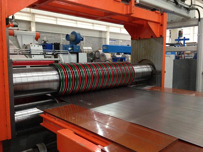 Used F&P 1850x4mm Slitting + Packaging Line (New) #4344