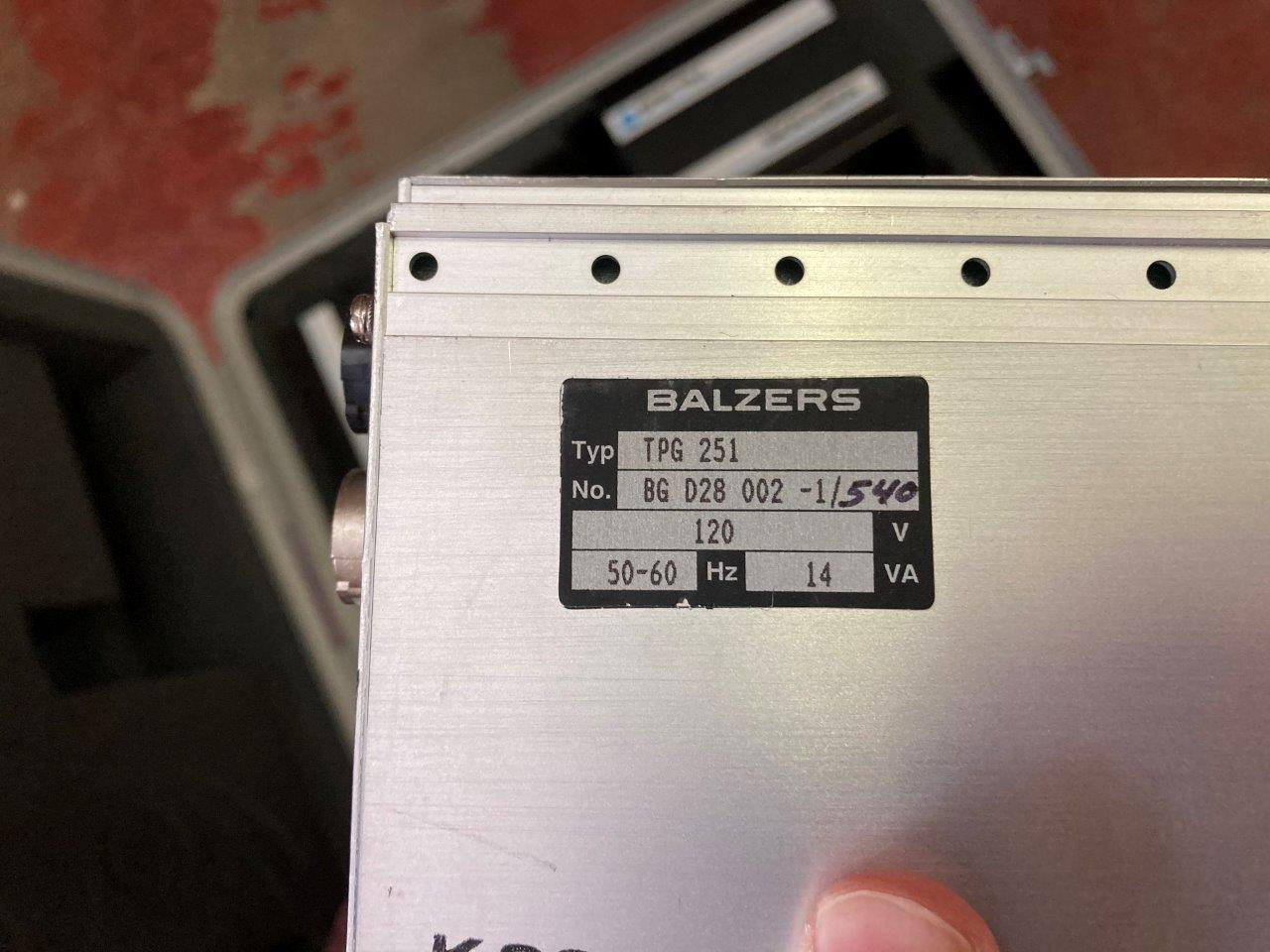 Used Balzers High Vacuum Residual Gas Analyser