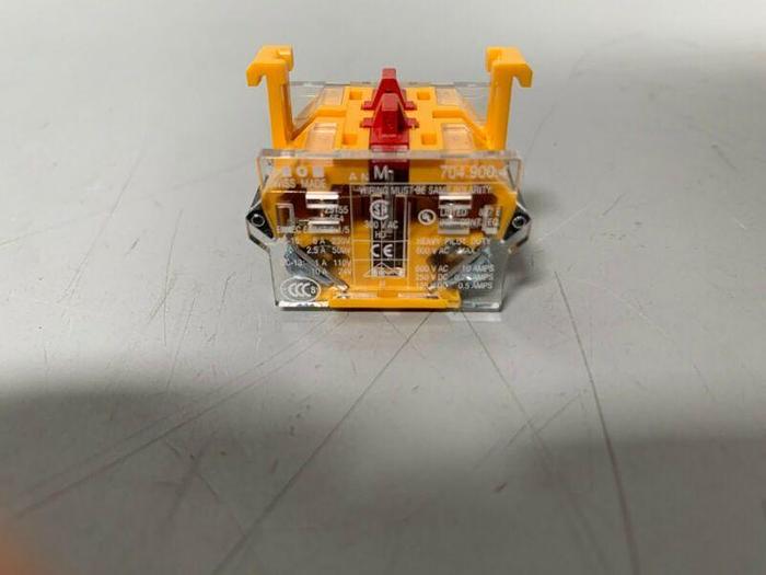 Used Lot of 2- EAO 704.900.4 Contact Blocks