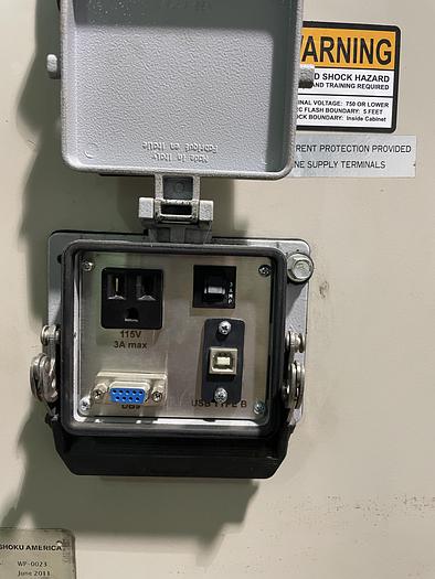 Used MOTOMAN EA1400N DUAL ARM ROBOTIC MIG WELDING CELL WITH 11,000 LB CAPACITY A/B SIDED INDEX TABLE