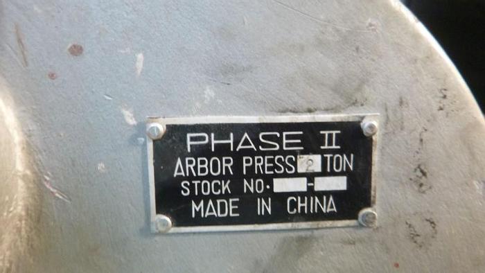Used Press, Arbor, Phase II, Hand Bench, Heavy Duty, 1/2 Ton, B #S743525