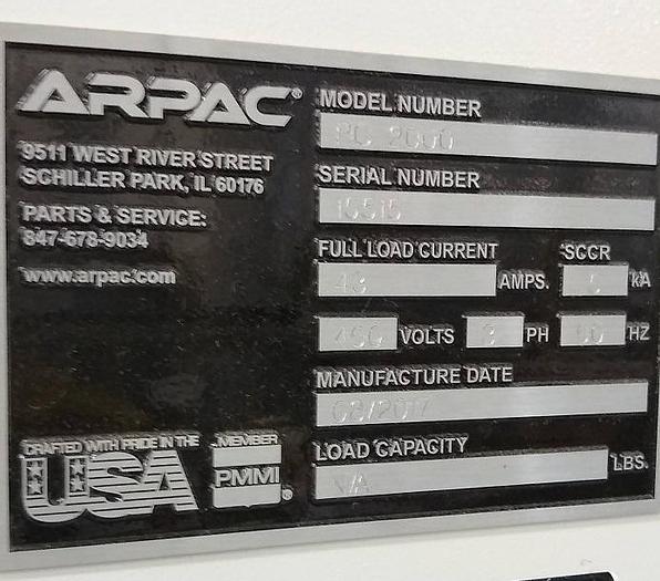 Used ARPAC PC 2000 Wrap case packer  2017 mfr from SaveonEquipment.com
