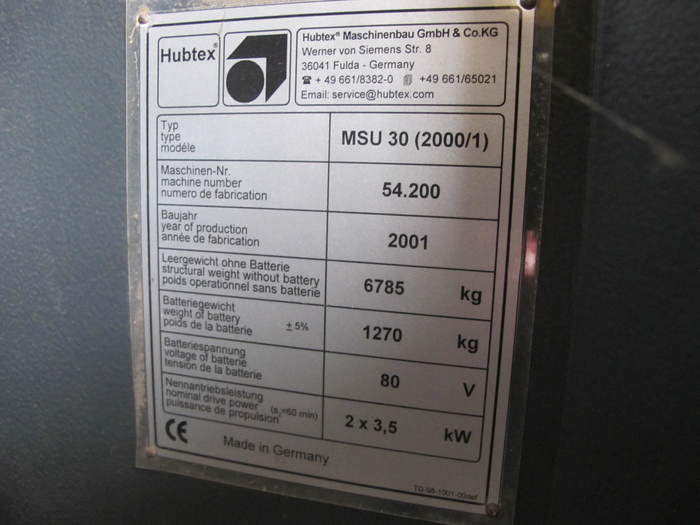 Used Sideloader HUBTEX MSU 30 (2000/1)