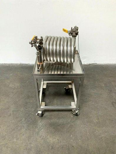 Used Exergy Incorporated 00644-3 Stainless Steel Heat Exchanger on Rolling Cart