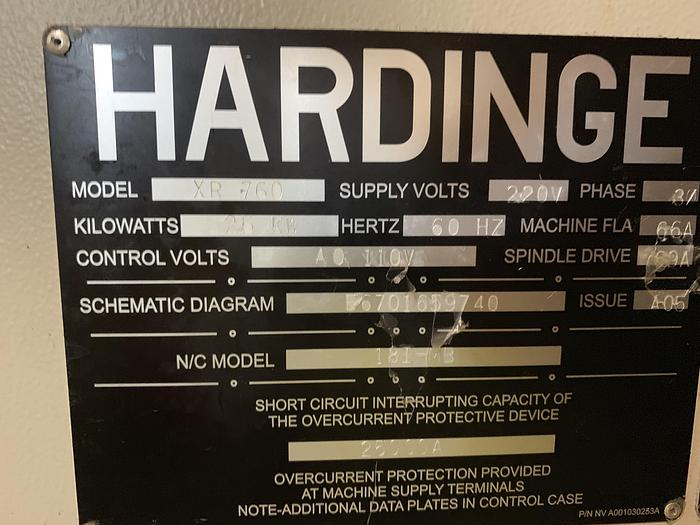 Used HARDINGE BRIDGEPORT XR760 VERTICAL MACHINING CENTER W/4TH AXIS TSUDA COMA ROTARY TABLE