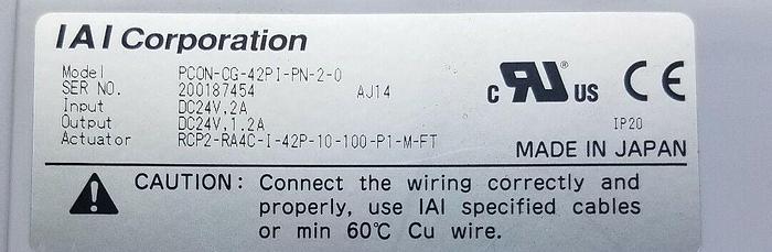 Used IAI Motor Position Controller PCON-CG-42PI-PN-2-0